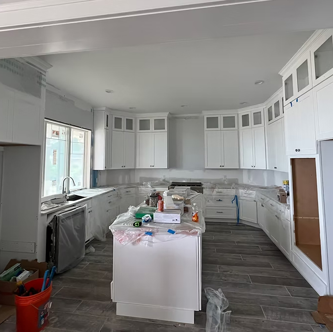 kitchen remodel project in progress by coastal pro remodeling 